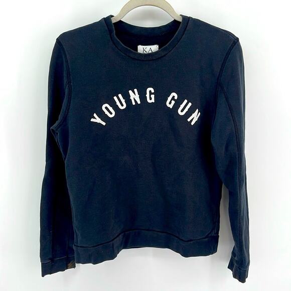 Zoe Karssen Young Gun crewneck pullover sweatshirt sz S - Picture 1 of 8